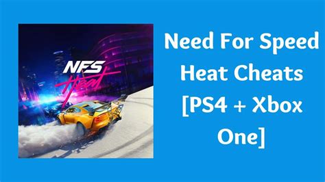 Need for S. . Need for speed heat cheats ps4 offline